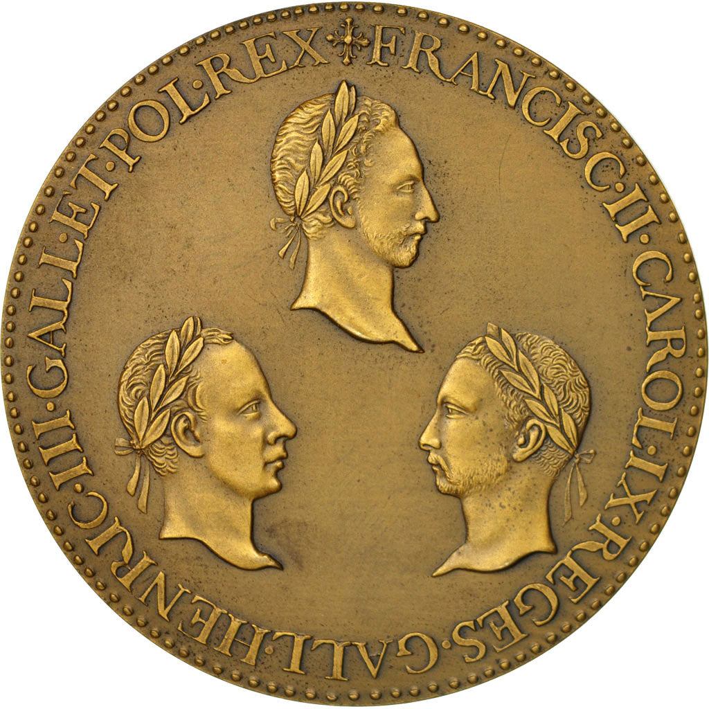 France, Medal, Catherine de Médicis , Mère de trois Rois, MS(64), Bronze