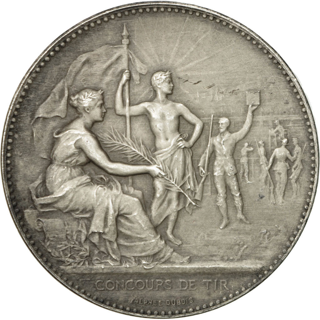 France, Medal, Concours de Tir , La Miotte, 1909, Dubois.H, EF(40-45), Bronze