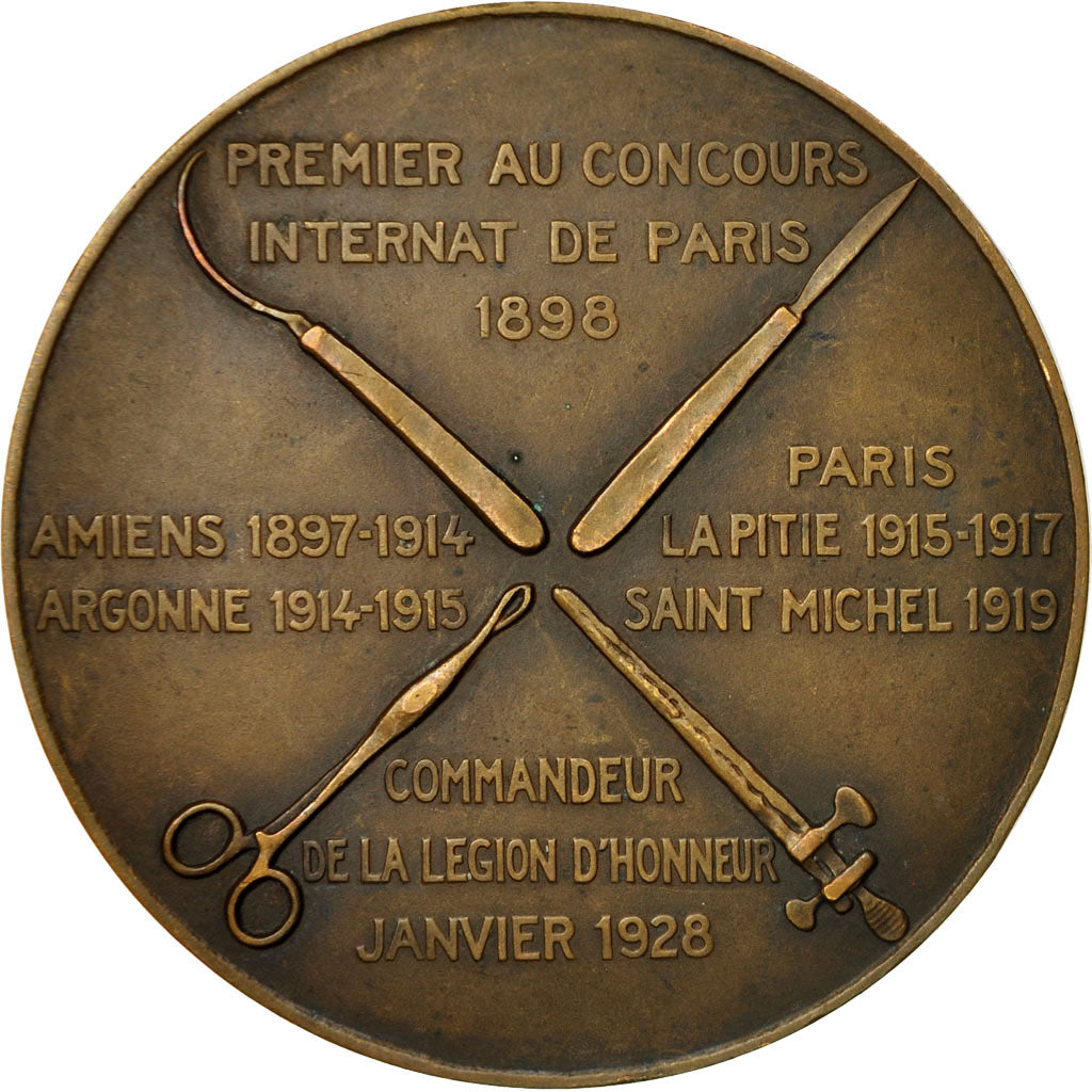 Francia, Medal, Victor Pauchet, Premier au concours Internat de Paris de 1898