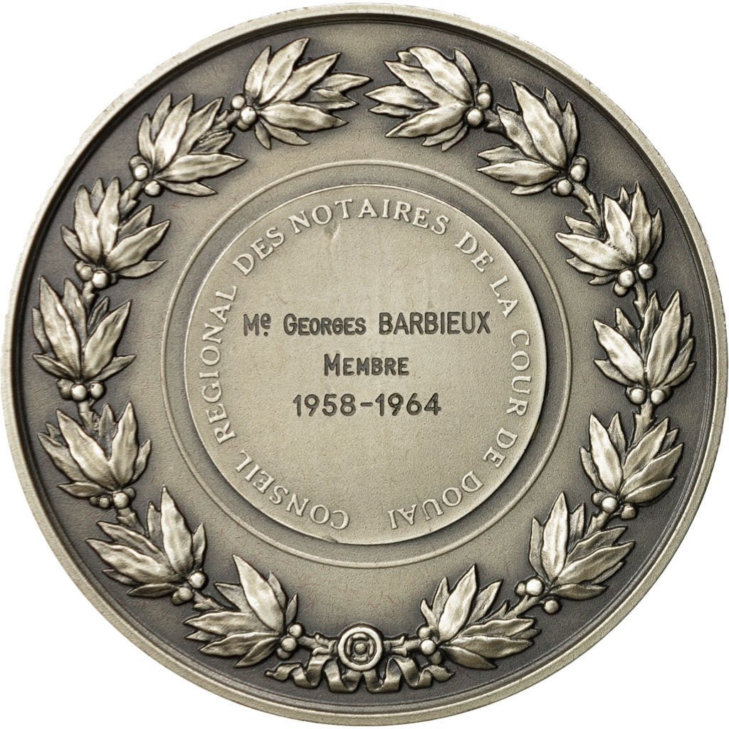 France, Medal, Conseil Régional des Notaires  de Douai, 1958/1964, Silver