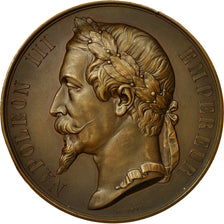 France, Medal, Napoleon III , Empereur, 1866, Bovy, MS(60-62), Bronze