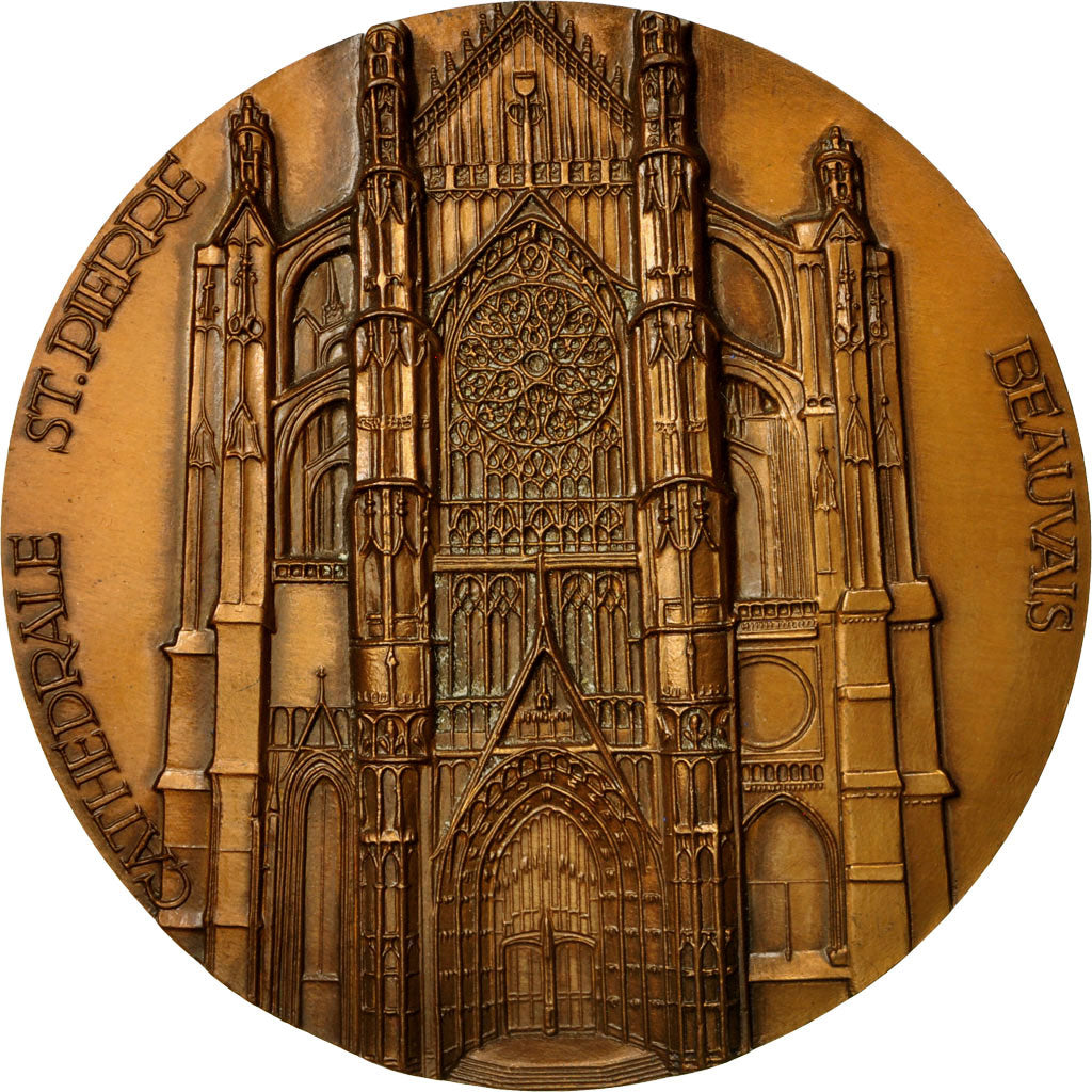 France, Medal, Cathédrale Saint-Pierre , Beauvais, Paoli, MS(63), Bronze