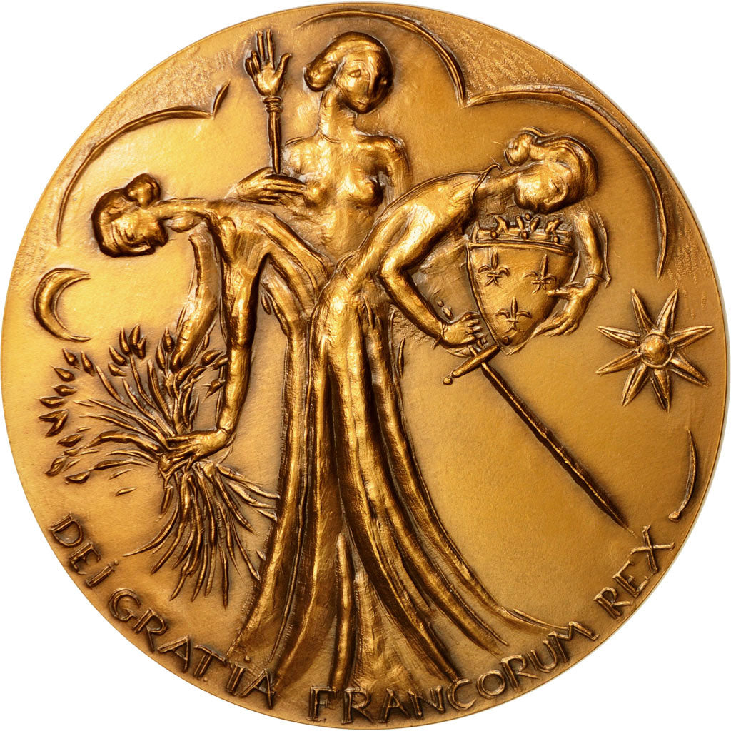 France, Medal, Hugues Capet , Anniversaire des 1000 Ans, 1987, Maillart, MS(64)