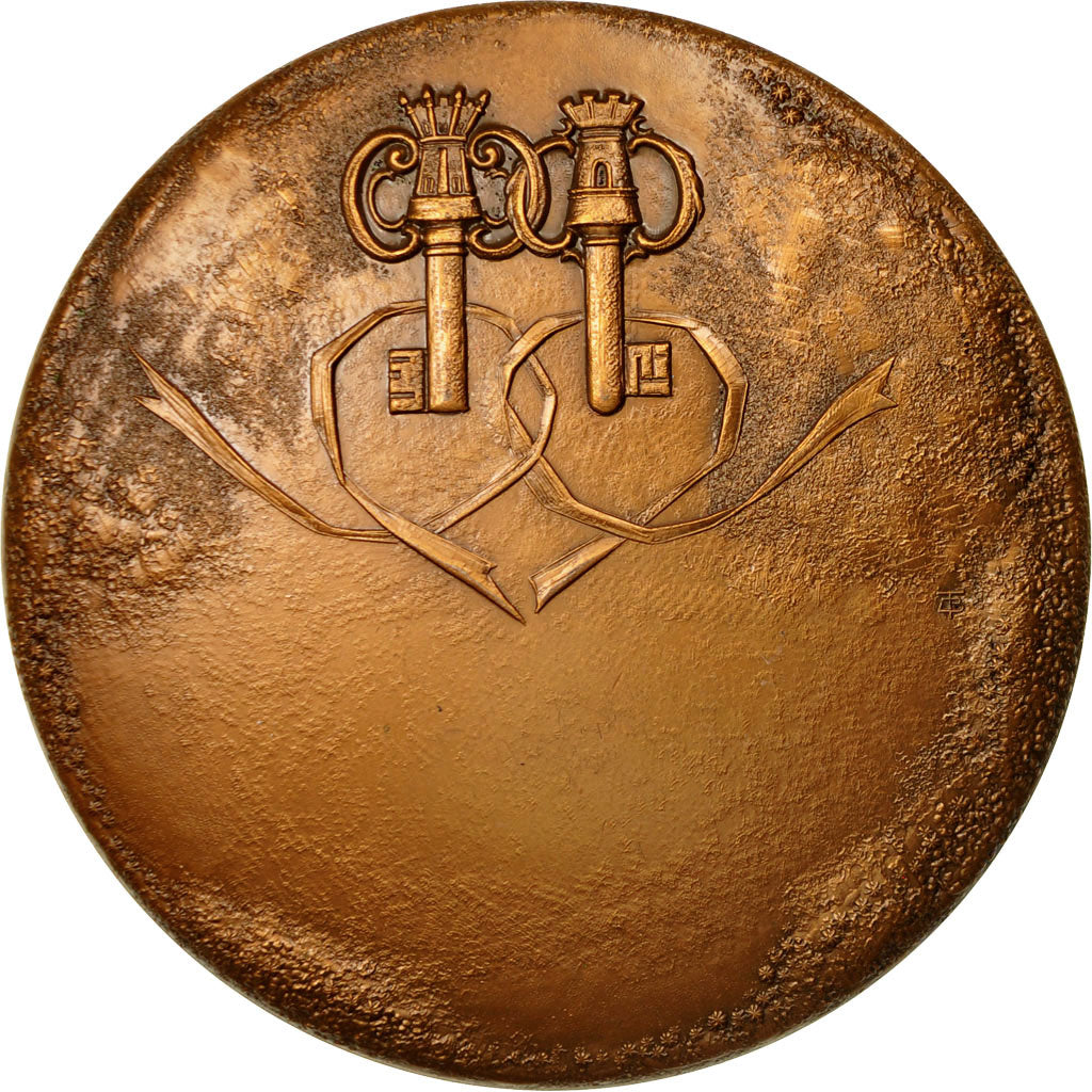 Francia, Medal, Villes Jumelées ,, Turlan, EBC+, Bronce