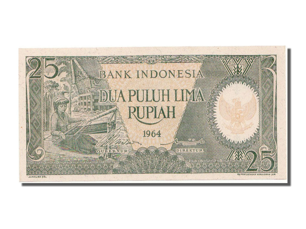 Banconote, Indonesia, 25 Rupiah, 1964, FDS