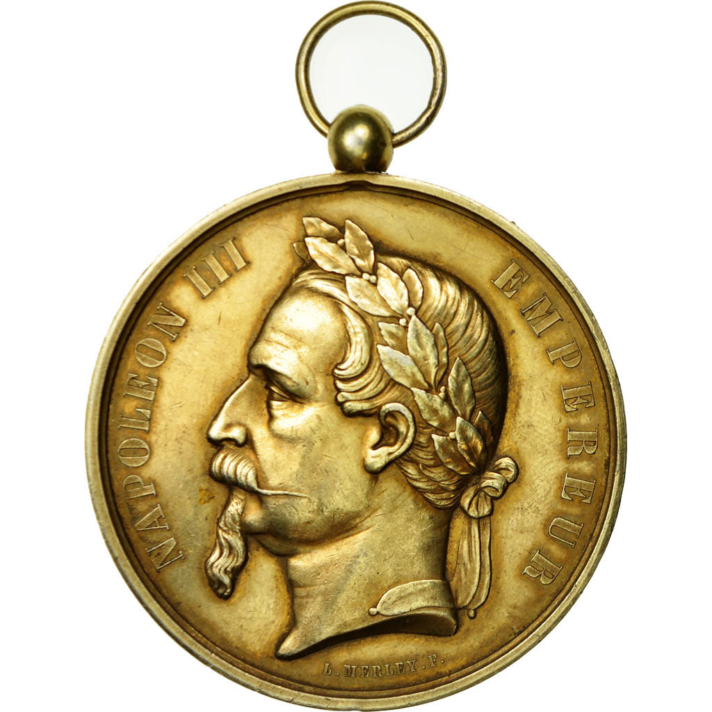 Frankrijk, Medal, Napoleon III , Ville de Lagny s/marne, 1866, Merley, PR