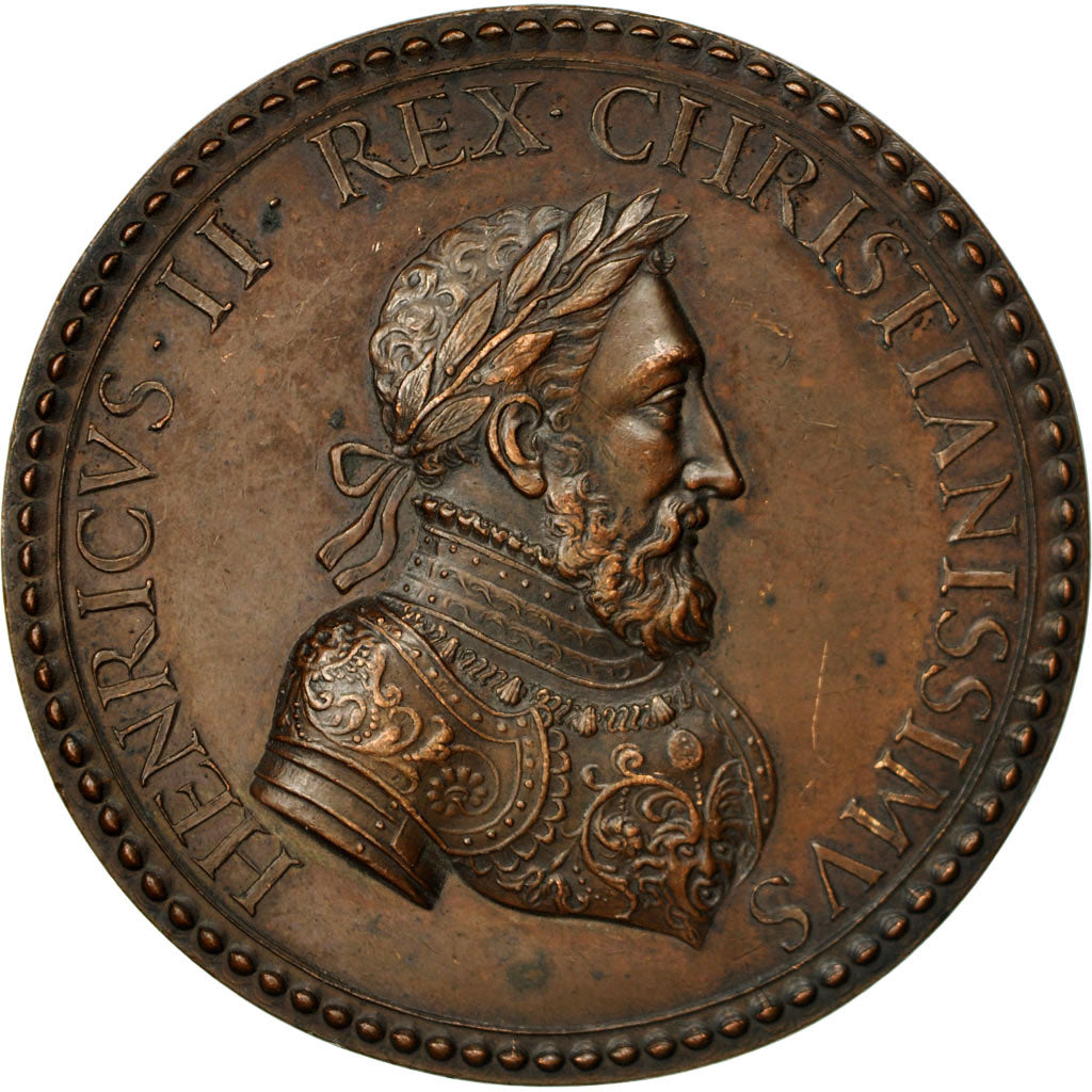 France, Medal, Henri II , Roi du Christianisme, 1552, AU(50-53), Cuivre