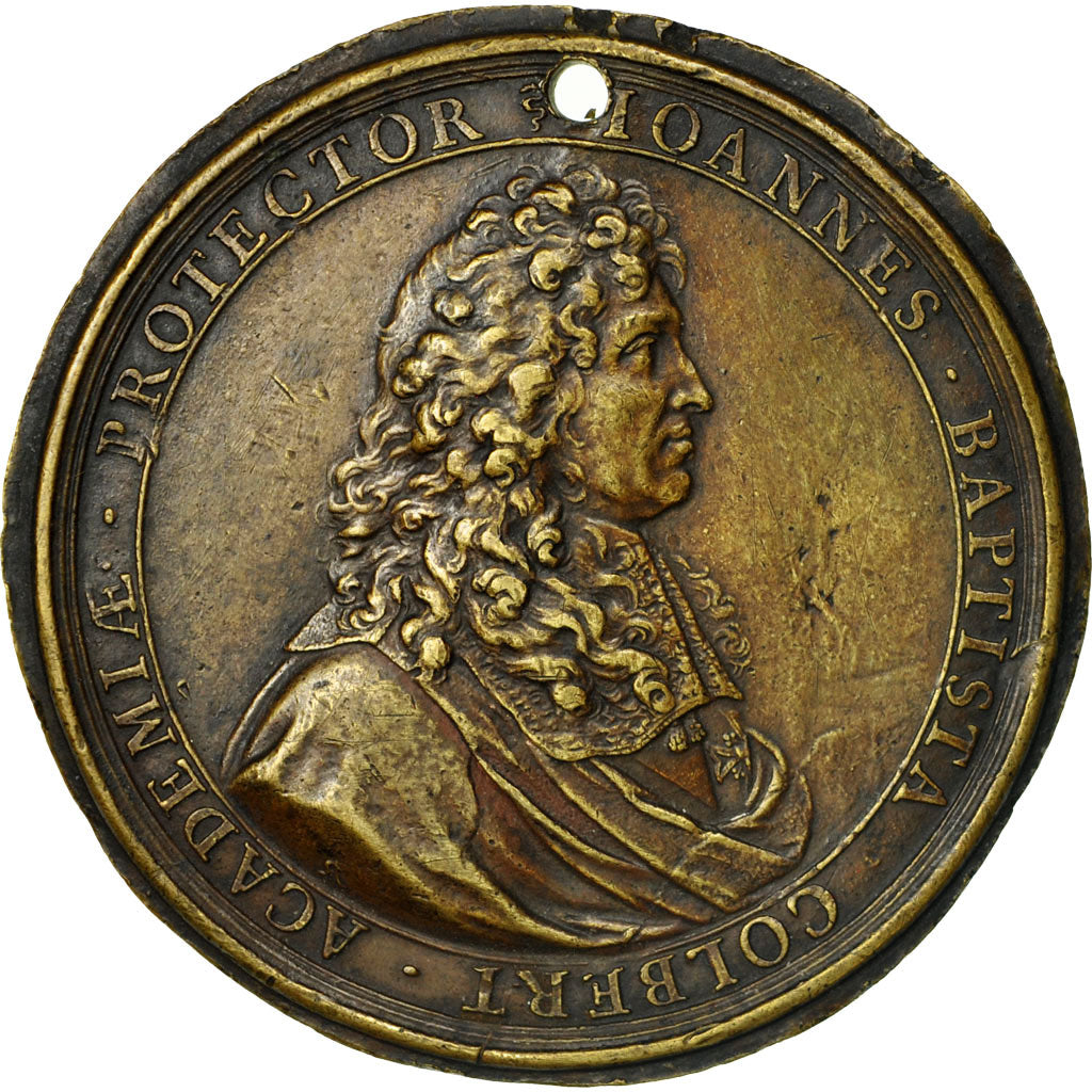 France, Medal, Colbert Academia Protector Ioannes Baptista, EF(40-45), Cuivre