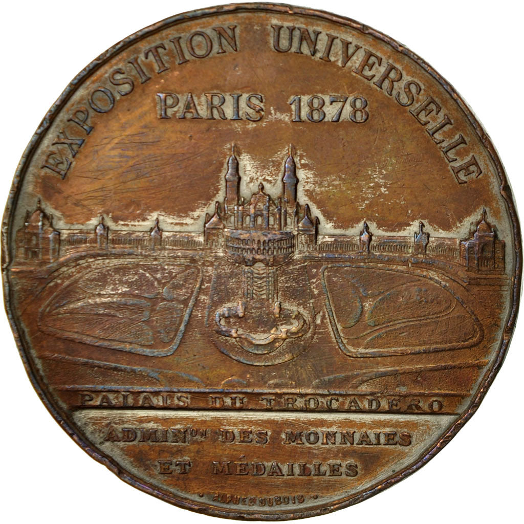 Francia, Medal, Exposition Universelle PARIS, 1878, Oudiné, BC+, Bronce