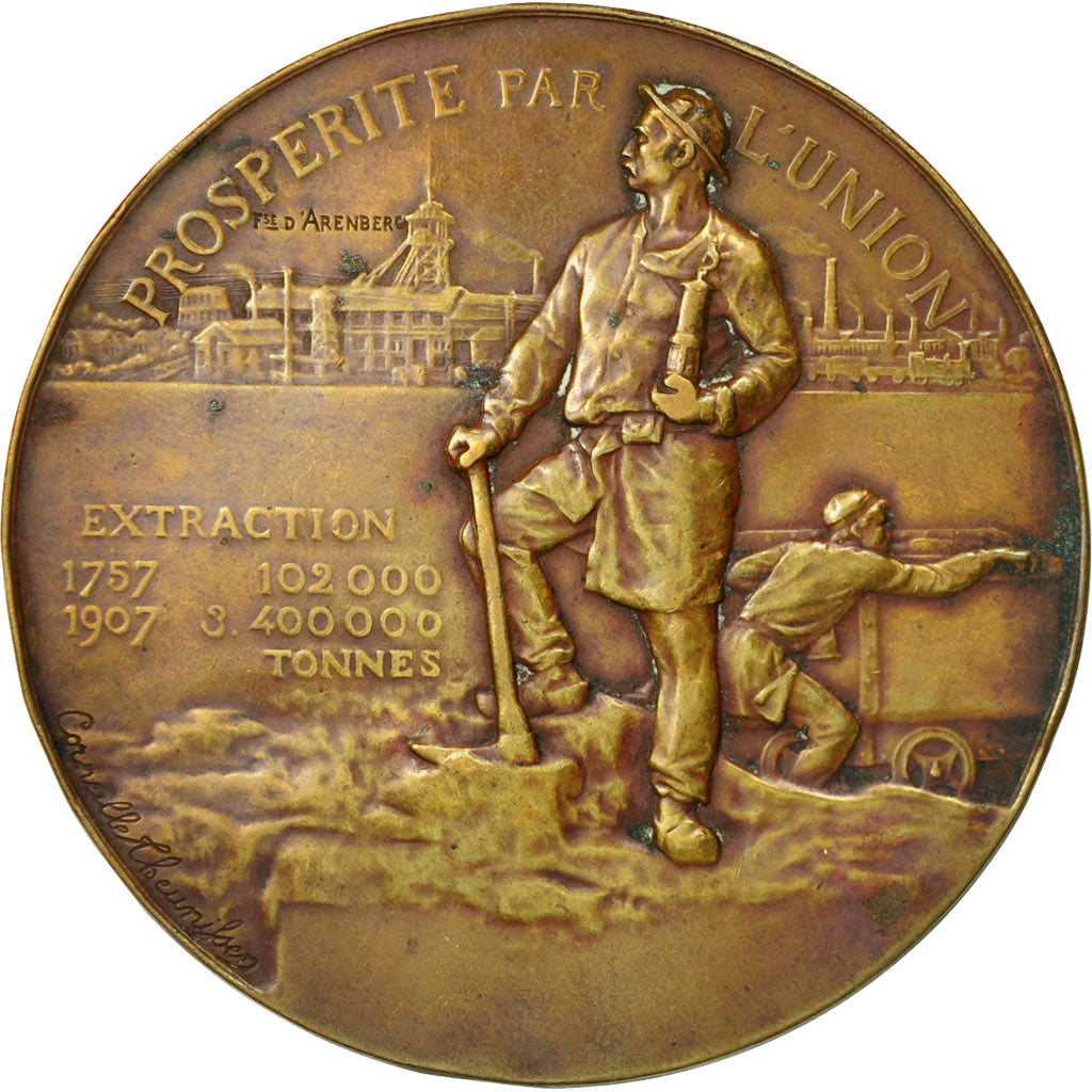 Francia, Medal, Compagnie des Mines d'Anzin, Theunissen, MBC+, Bronce