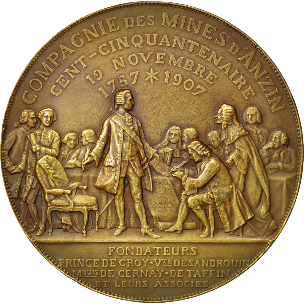 Francia, Medal, Compagnie des Mines d'Anzin, Theunissen, MBC, Bronce