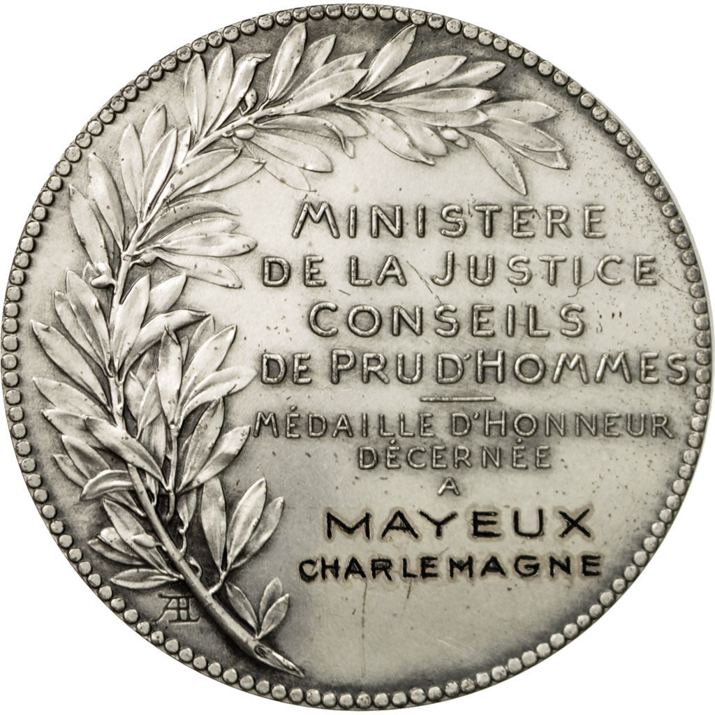 France, Medal, Ministère de la Justice, 1967, Lechevrel, AU(50-53), Silver
