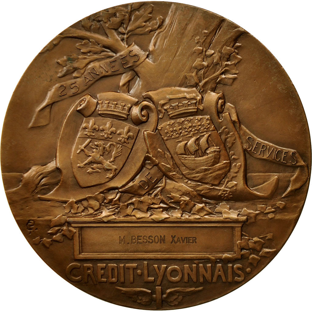 Francia, medalla, Henri Germain , Fondateur du Crédit Lyonnais, 1974, Pillet