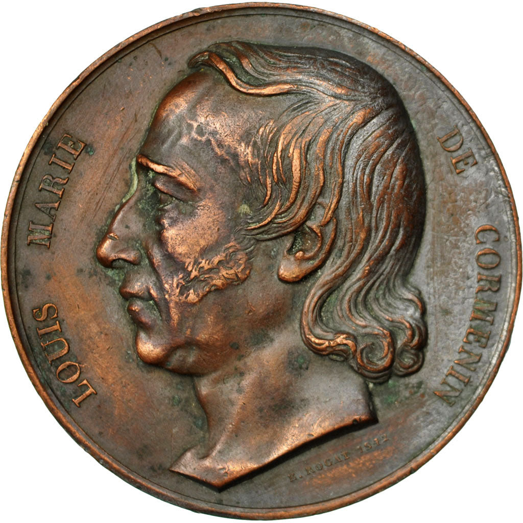 France, Medal, Louis Marie de Cormenin, 1842, Rogat, TB, Cuivre