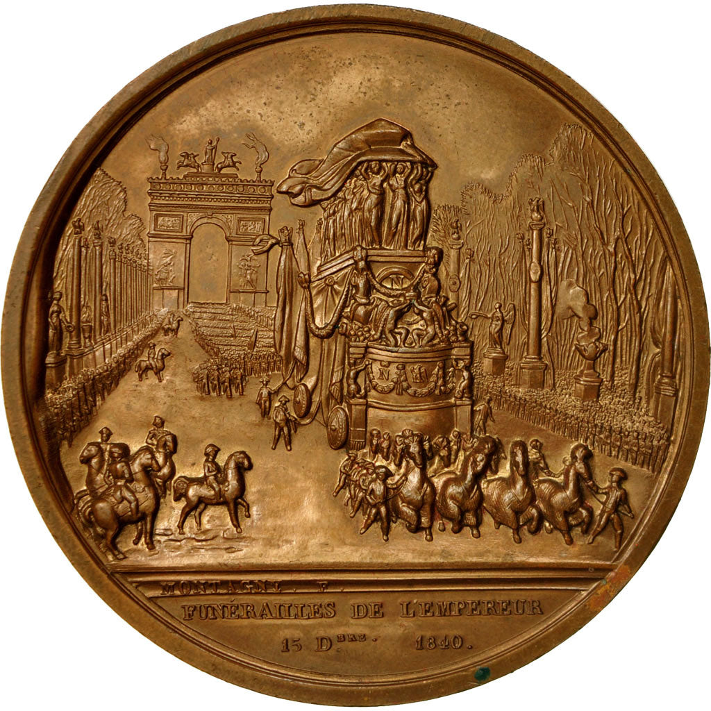 Francia, Medal, Napoleon Ier , Funérailles de l'Empereur, 1972, Montagny, EBC+