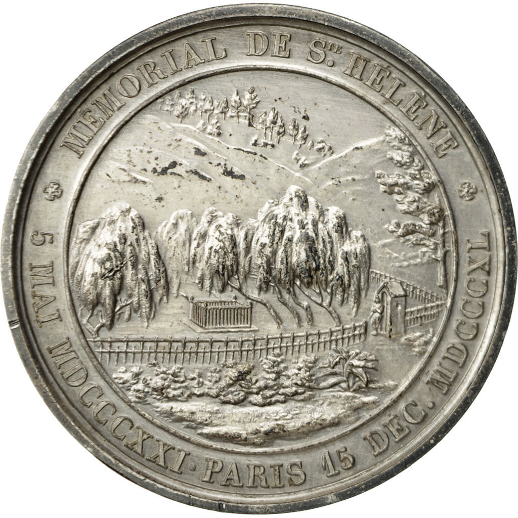 Francia, Medal, Napoleon Ier , Mémorial de St Hélène, 1972, Bovy, BB, Argento