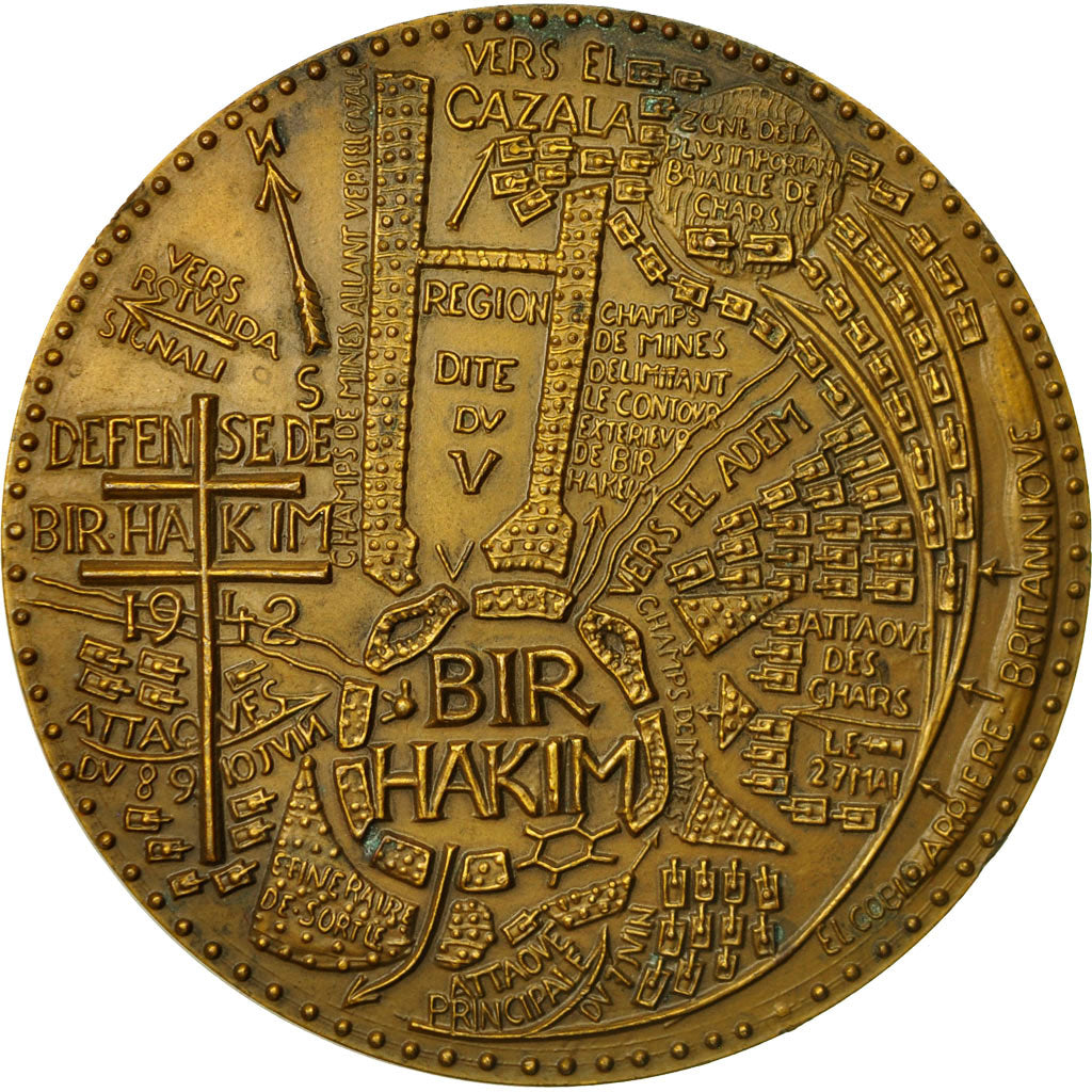 Francia, medalla, Général Pierre Koenig , Bir Hakim, 1942, Jaeger, EBC+