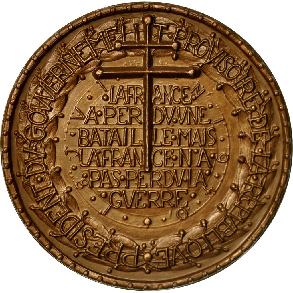 France, Medal, Charles De Gaulle, 1973, Jaeger, MS(63), Bronze