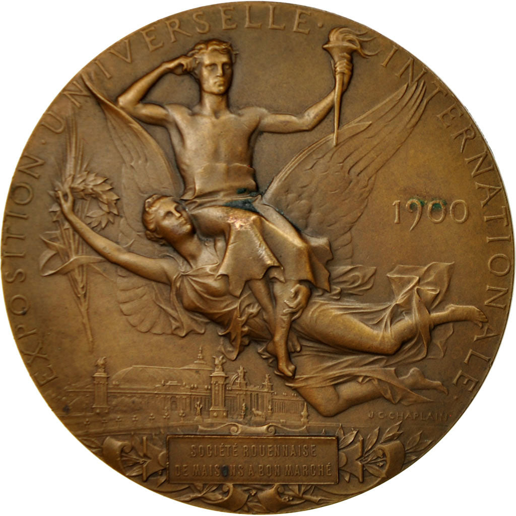 France, Medal, Exposition Universelle Internationale, 1900, Chaplain, TTB+
