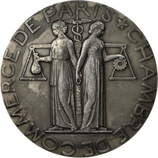 Francja, Medal, Chambre de commerce de Paris, 1946, Poisson, MS(60-62), Srebro