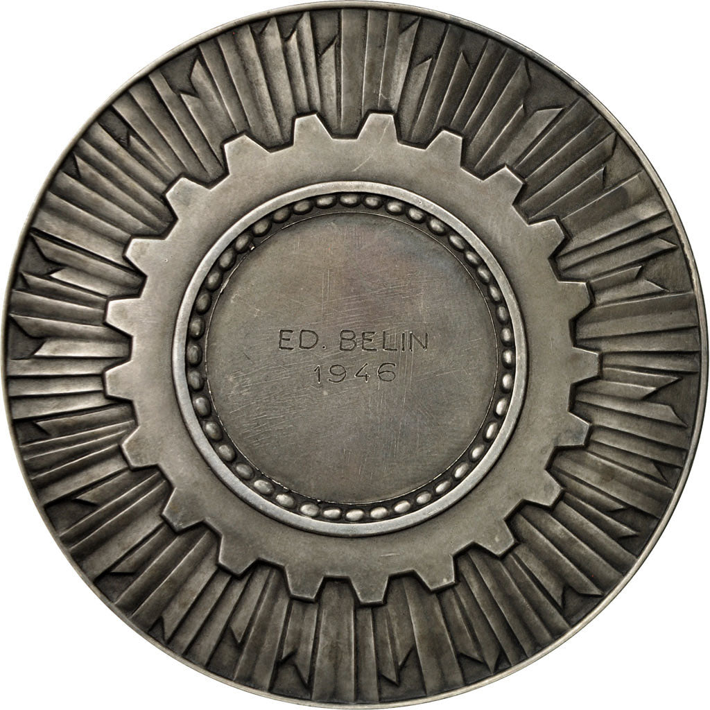 France, Medal, Chambre de commerce de Paris, 1946, Poisson, MS(60-62), Silver