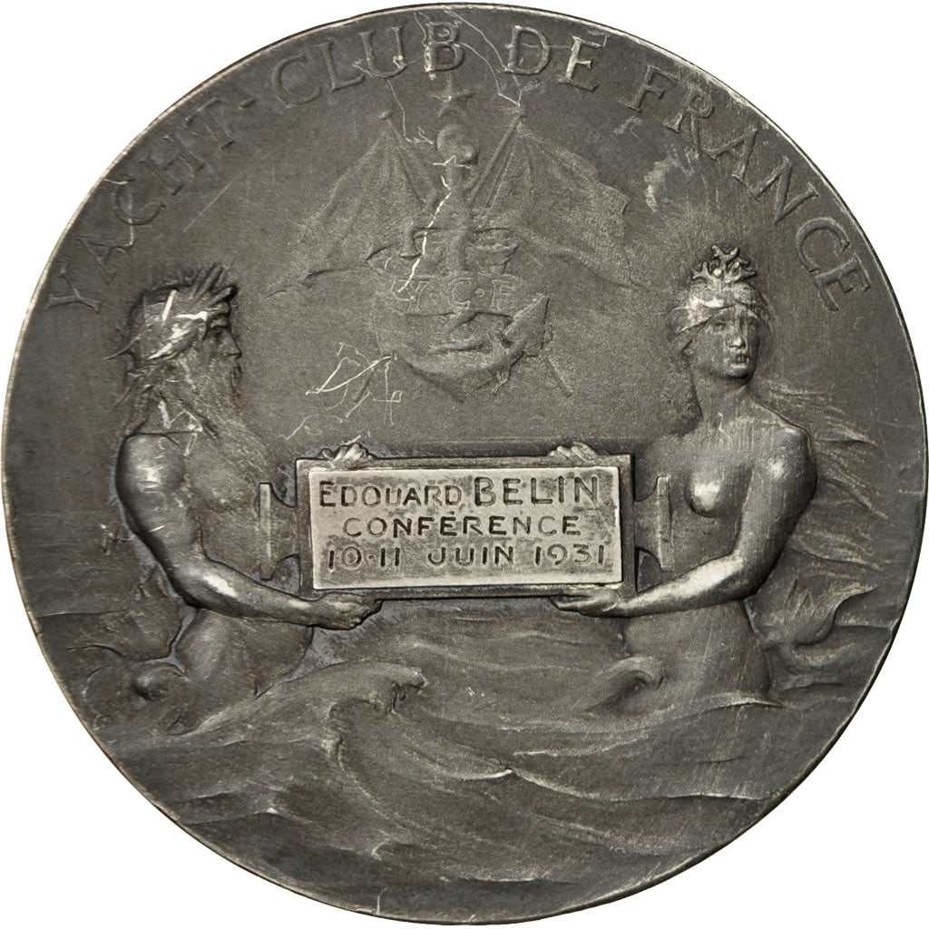 Frankreich, Medal, Yacht Club de France, 1931, Vernon, S+, Silber
