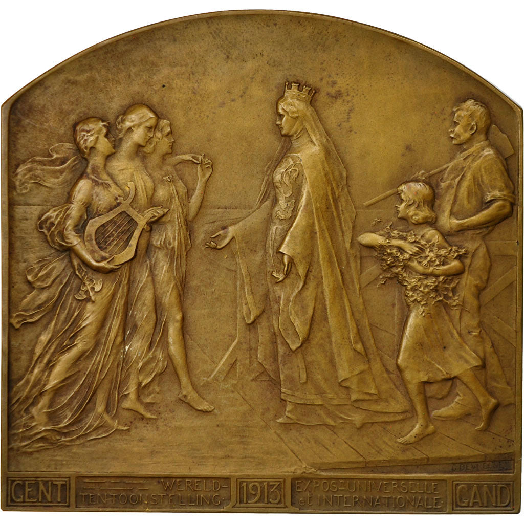 Belgium, Medal, Exposition Universelle de Gand, 1913, Devreese, AU(50-53)