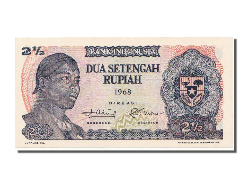 Banconote, Indonesia, 2 1/2 Rupiah, 1968, FDS
