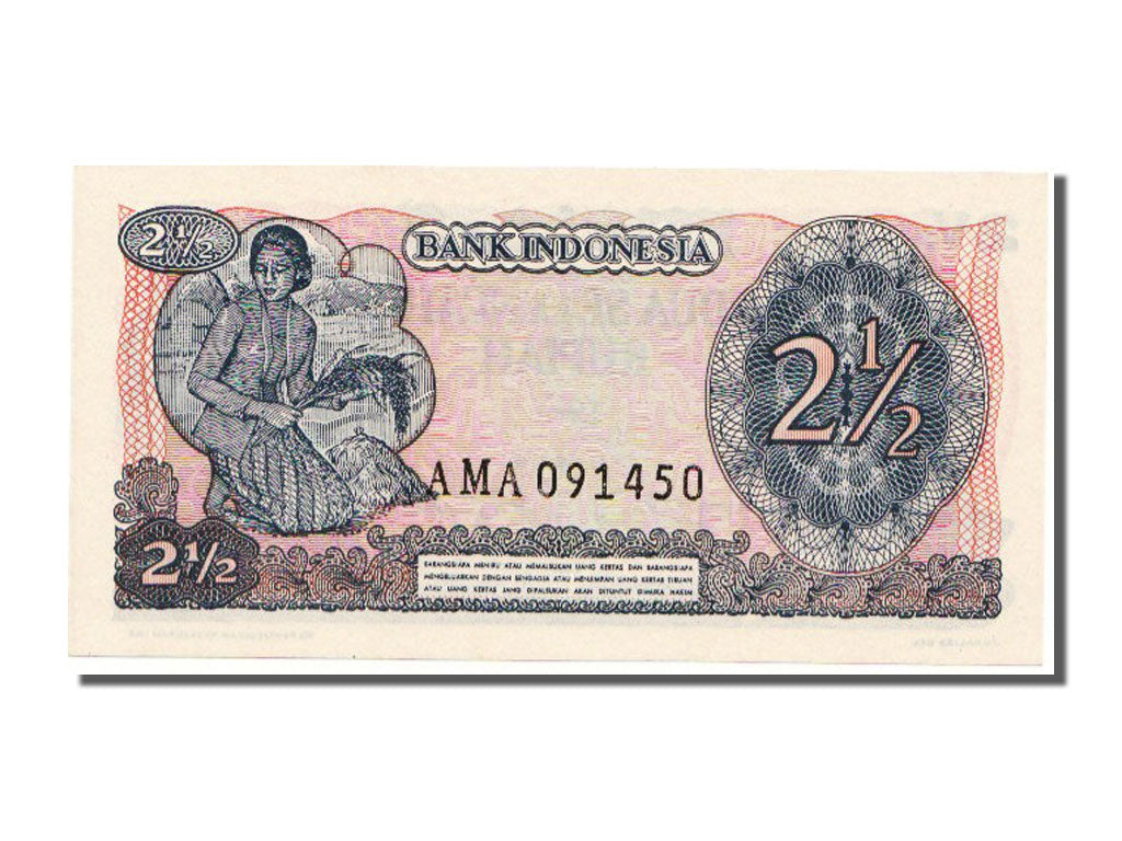 Banconote, Indonesia, 2 1/2 Rupiah, 1968, FDS