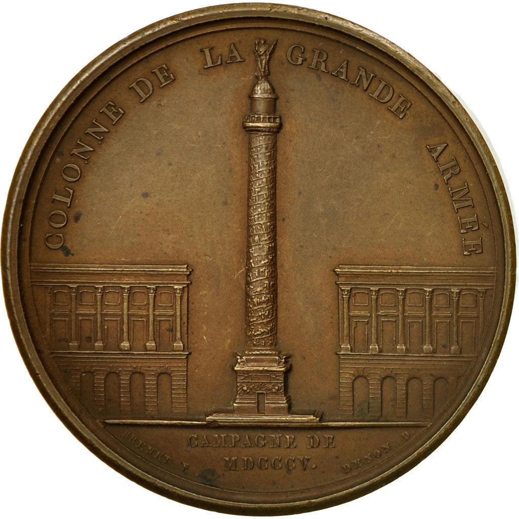 France, Medal, Napoleon Ier , Colonne de la Grande Armée, 1805, Andrieu