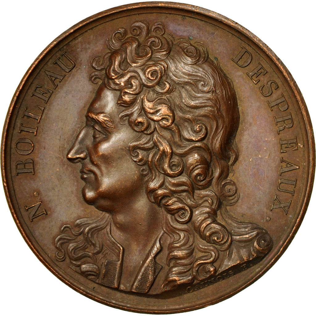 Francia, Medal, N.Boileau Despréau, 1817, Gaunois, EBC+, Bronce