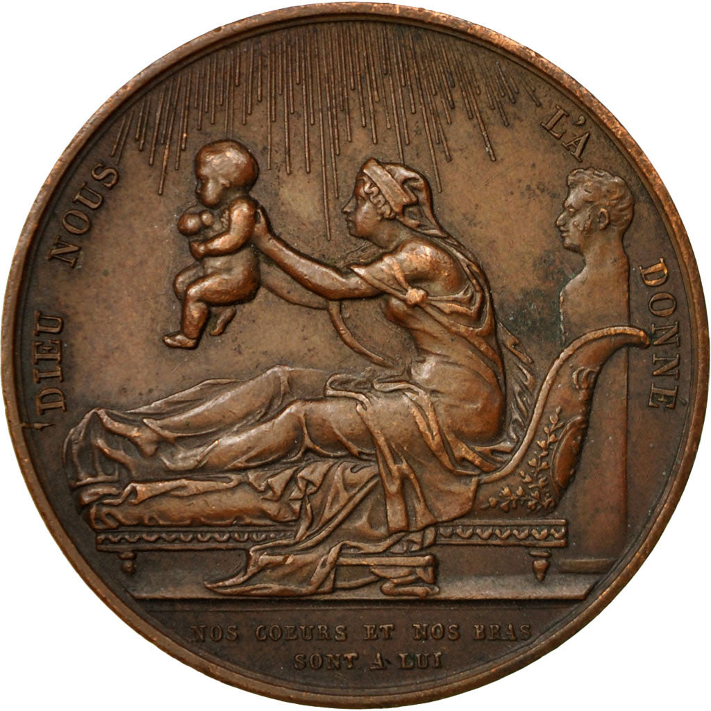 France, Medal, Naissance d'Henri V, 1820, Gayrard, SUP, Bronze