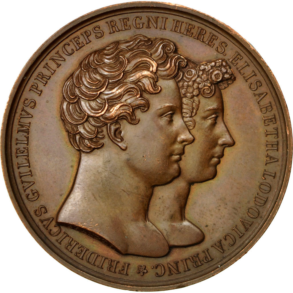 Frankrijk, Medal, Frédéric Guillaume III et Elisabeth, 1823, Brandt, PR+
