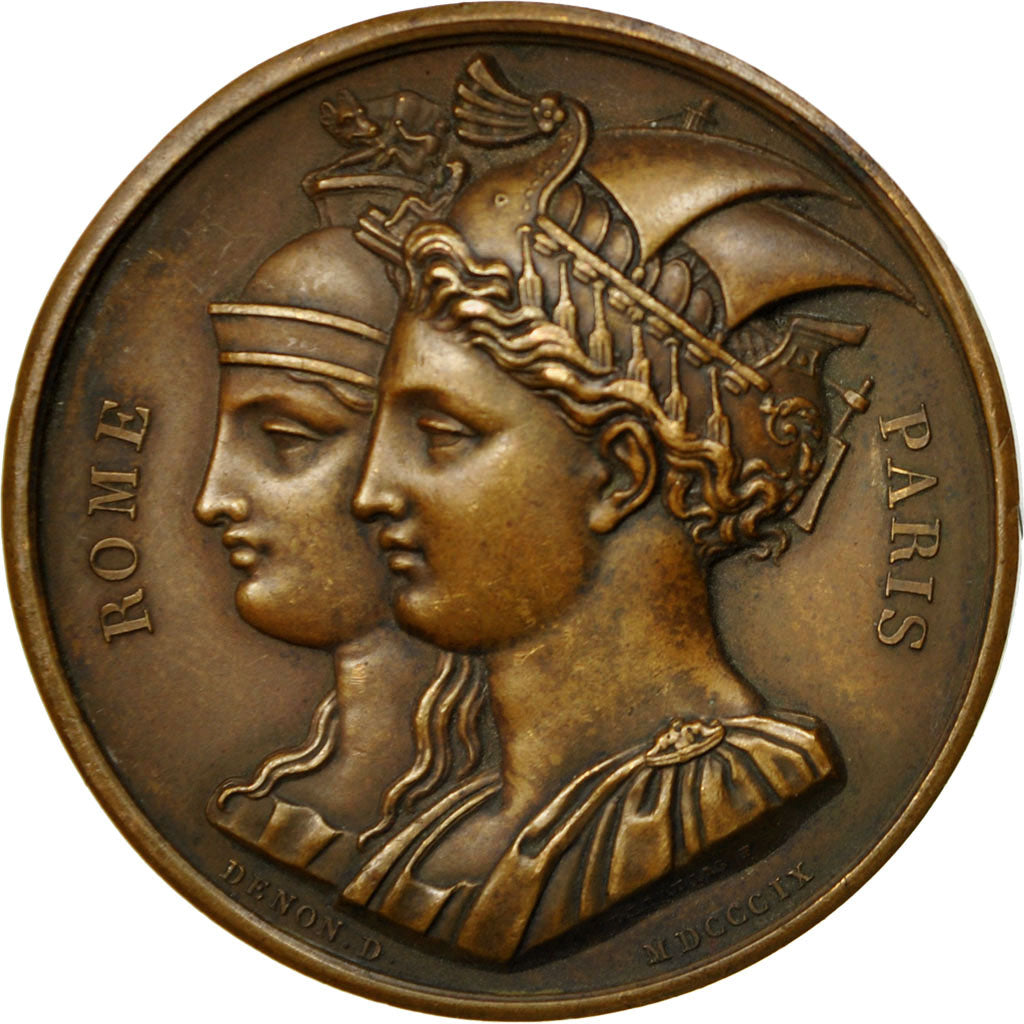 France, Medal, Napoleon Ier , Rome Paris, Denon, MS(60-62), Bronze