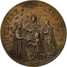 France, Medal, Henri III , l'Ordre du Saint Esprit, 1579, SUP, Bronze