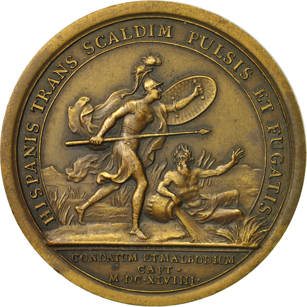 France, Medal, Ludovicus XIIII , Rex Christianiss, 1649, Mauger, SPL, Bronze