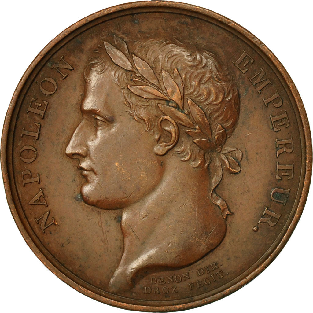 France, Medal, Drapeaux Donnés à l'Armée par Napoleon Ier, 1805, Denon