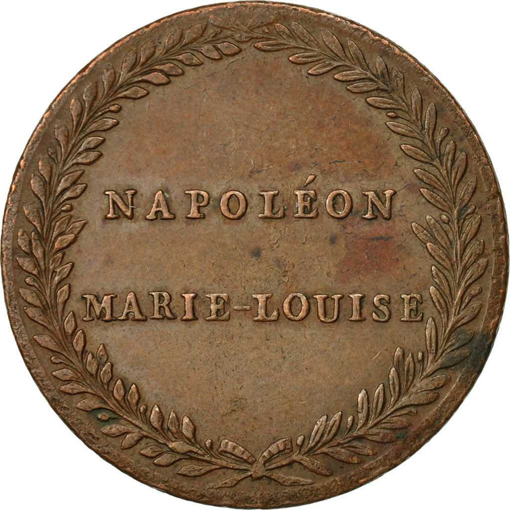 Francia, Medal, Entrée de l'Impératrice en France, 1810, BC+, Bronce