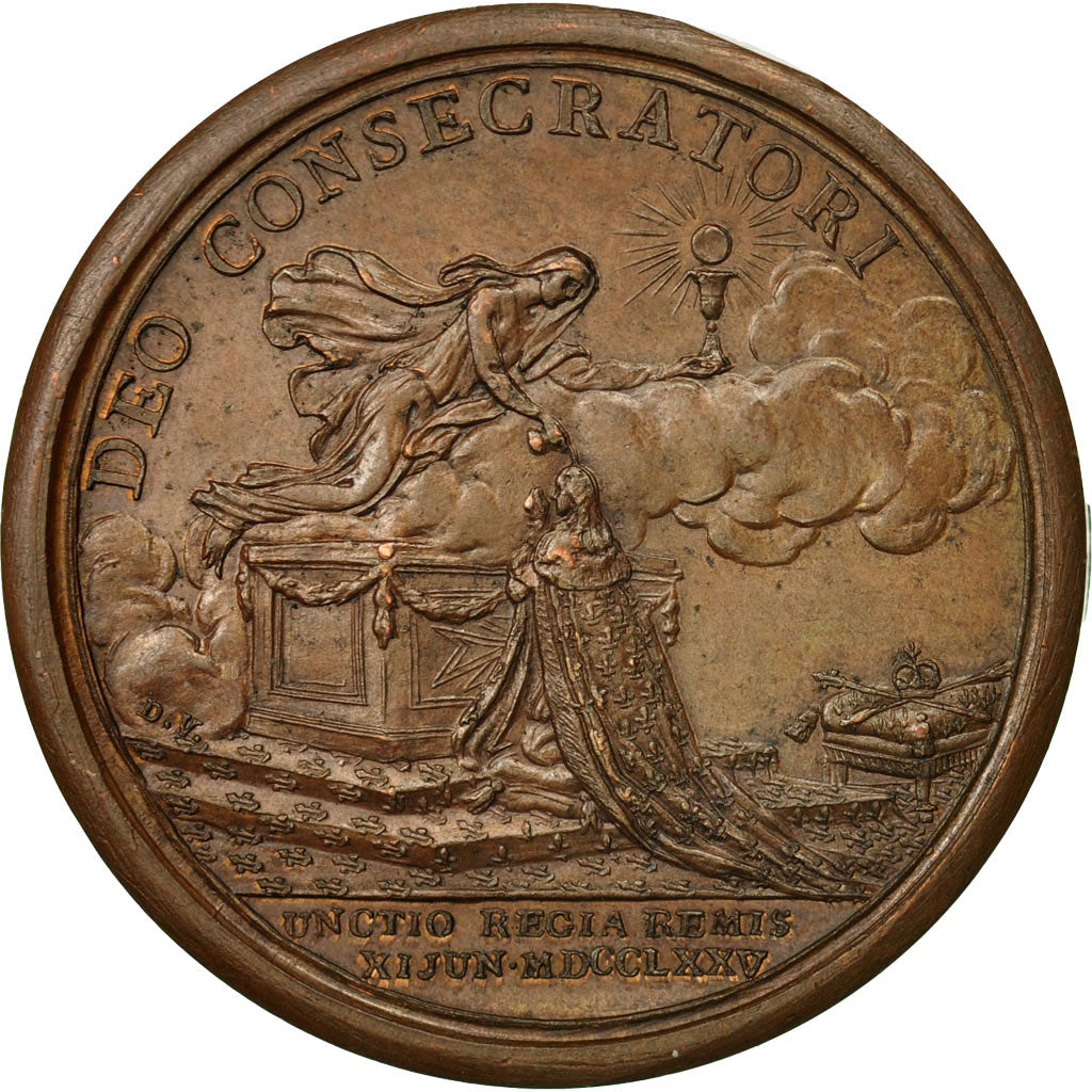 France, Medal, Sacre et Mariage de Louis XVI, 1775, MS(60-62), Bronze