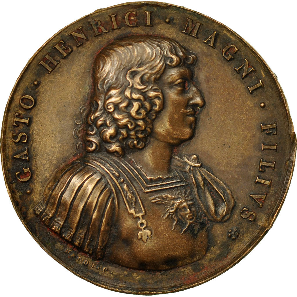 France, Medal, Gaston de France , Duc d'Orléans, 1660, TTB, Laiton