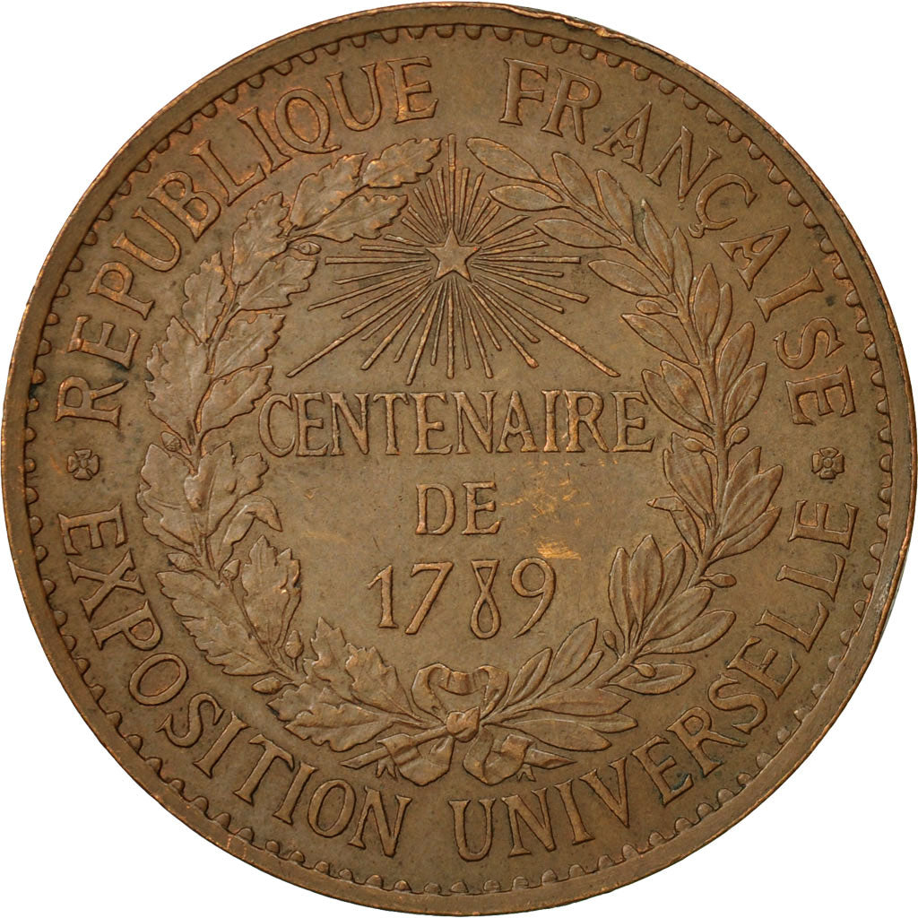 France, Medal, Centenaire de 1789, Undated, AU(50-53), Bronze