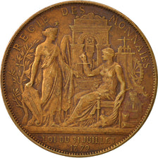 France, Medal, Règle des Monnaies , Loi du 31 Juillet, 1879, TTB+, Bronze