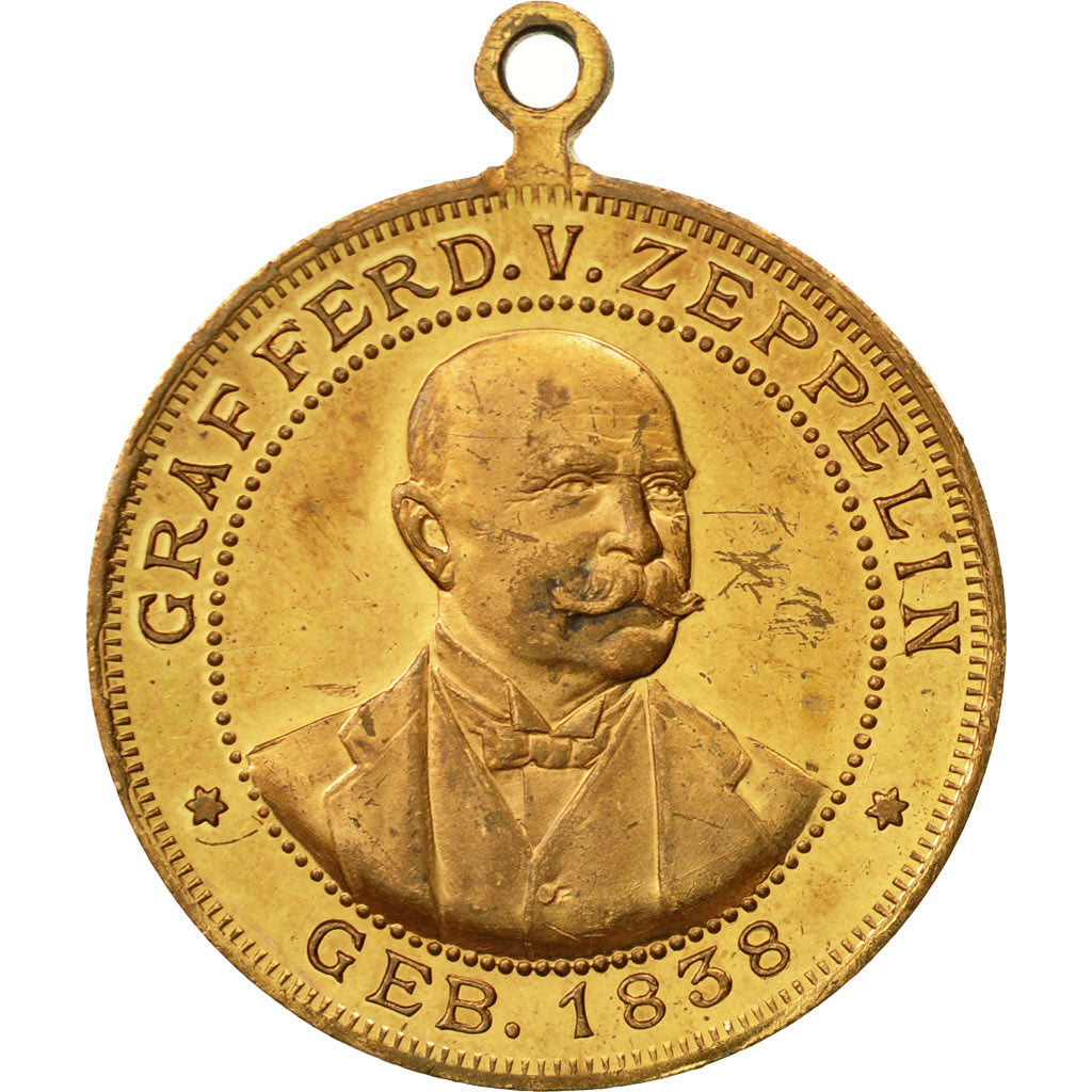 Francia, Medal, Graf Ferd. V. Zeppelin, 1938, SPL-, Ottone