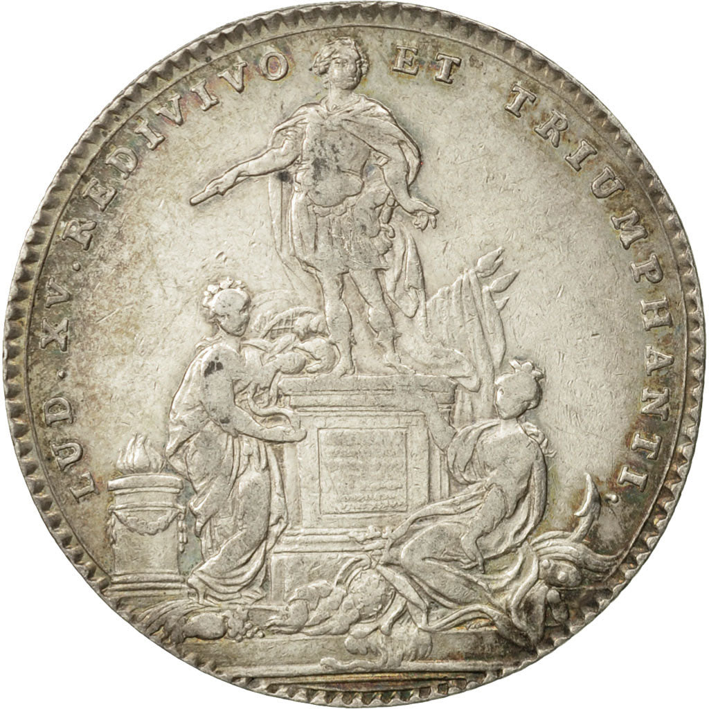 France, Token, États de Bretagne, Rennes, 1754, AU(50-53), Silver