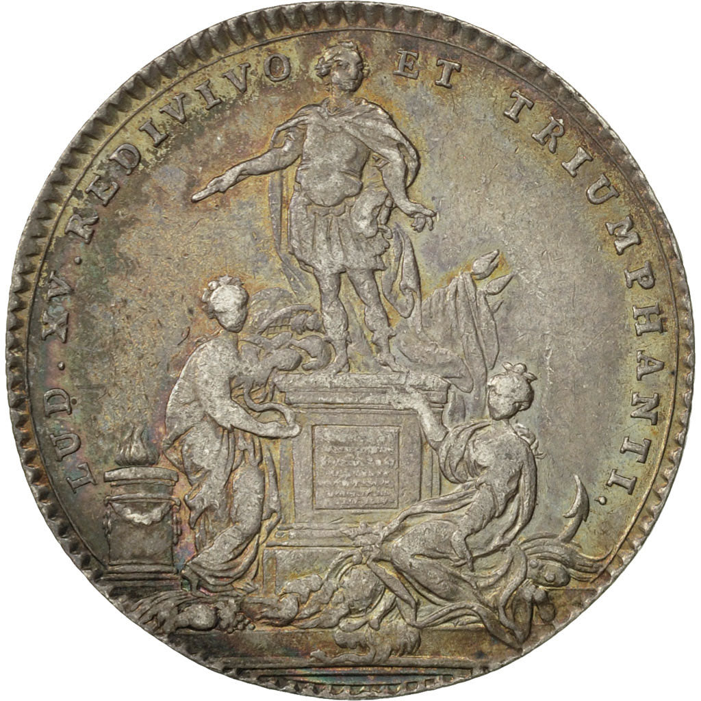 Francia, Token, États de Bretagne, Rennes, 1754, BB+, Argento, Feuardent:8764