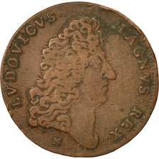Francia, Token, Galères Royales, Louis XIV, 1691, MB+, Rame, Feuardent:1422