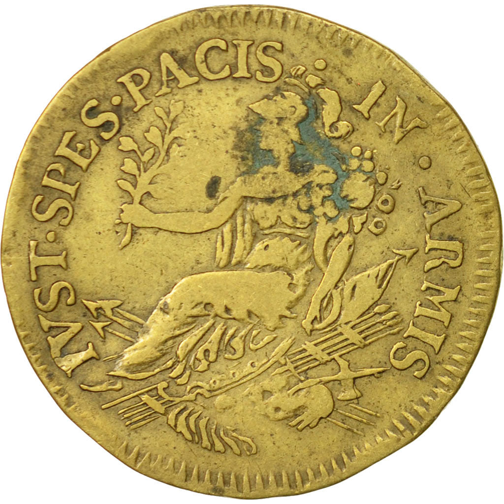 France, Jeton, Louis XIV, Préliminaires de la Paix de Munster, TB+, Laiton