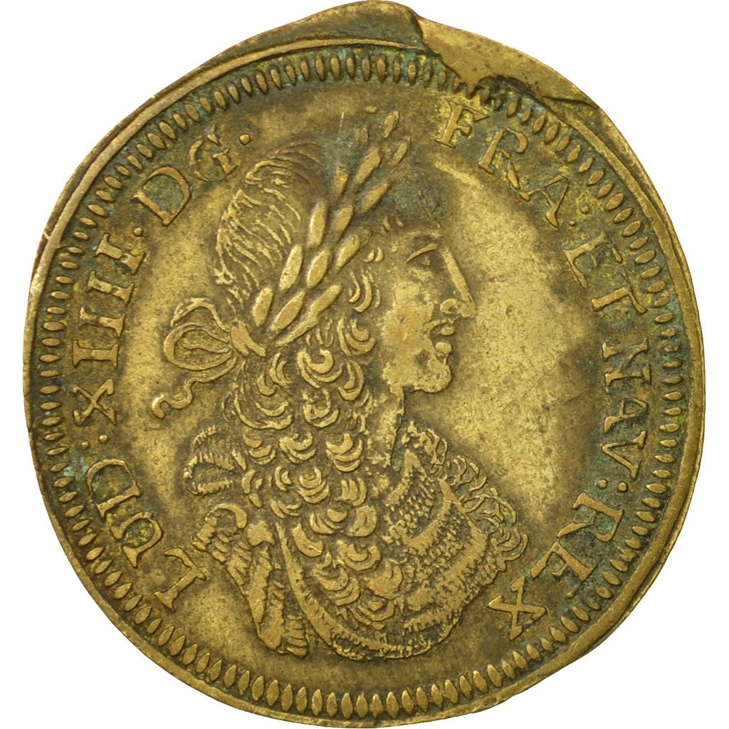 France, Token, Nuremberg, Louis XIV, VF(30-35), Brass