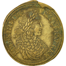 France, Token, Nuremberg, Louis XIV, VF(30-35), Brass