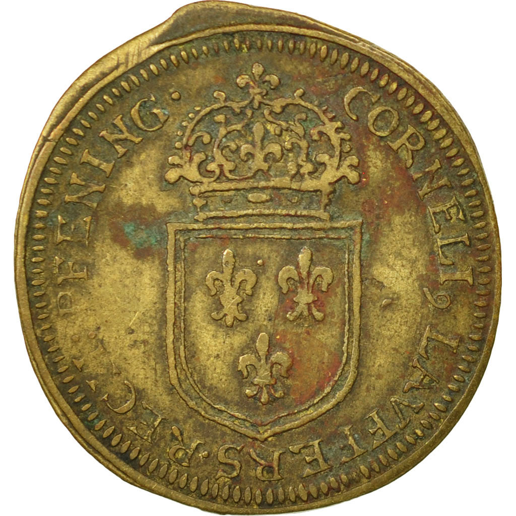 France, Token, Nuremberg, Louis XIV, VF(30-35), Brass